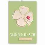Glückwunschkarte Geburtstag Kleeblatt...
