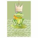 Glückwunschkarte Geburtstag Frosch mit Krone...