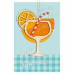 Glückwunschkarte Geburtstag Cocktail Glas Goodies...