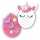 amscan Luftballons Prinzessin mit Zubehör pink/weiß Ø35cm 3 Stück