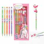 DEPESCHE Ylvi Bleistift-Set Regenbogen mit Einhorn-Radierer