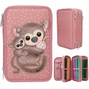 TOPModel Federtasche 3fach JUISY mit Affen Applikation gefüllt