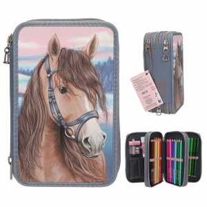 DEPESCHE Miss Melody Federtasche 3fach mit 3D Effekt