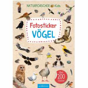 arsEdition Stickerheft Naturforscher-Kids Fotosticker Vögel