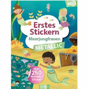 arsEdition Stickerheft Erstes Stickern Metallic Meerjungfrauen