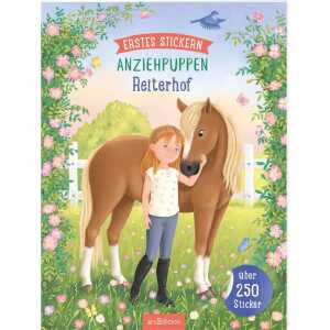 arsEdition Stickerheft Erstes Stickern Anziehpuppen Reiterhof