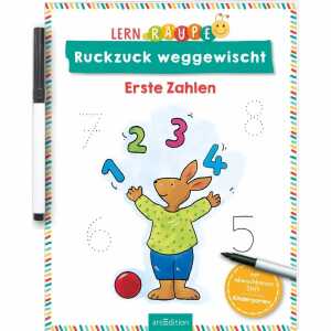 Schreiblernheft Lernraupe Ruckzuck weggewischt! Erste Zahlen
