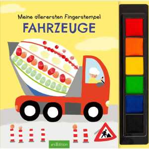 arsEdition Stempelbuch Meine allerersten Fingerstempel Fahrzeuge