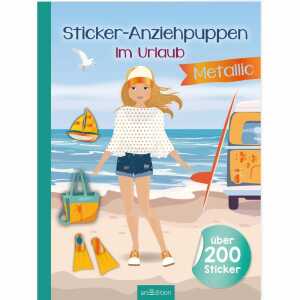 arsEdition Sticker-Anziehpuppen Metallic Im Urlaub