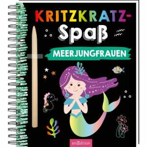 arsEdition Kratzbuch Kritzkratz-Spaß Meerjungfrauen