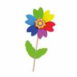 Windmühle Blume mit grünem Blatt 57cm