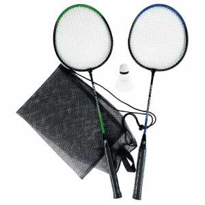 Badminton-Spiel-Garnitur 3teilig schwarz