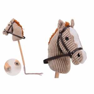 Holly Horse Steckenpferd braun mit Sound und kurzem Stock