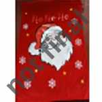 Idena Weihnachtsgeschenksack mit Motiv rot 50x70cm Samt