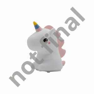 LED Nachtlicht Einhorn Fernbedienung weiß 11cm USB Lithium Ionen Akku