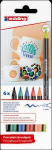 Edding Porzellanpinselstift 4200 1-4 mm 6er-Set vivid