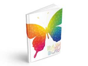 MFP Kladde A5 liniert 100 Seiten Schmetterling