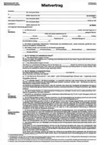 HLZ Vertrag Mietvertrag für Wohnräume / A 4 - 4 Seiten