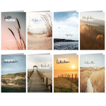 SKOR Trauerkarten Fotomotiv , sortiert 11,5 x 17,5 cm 1St