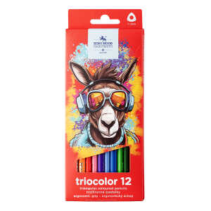 KOH Buntstifte Schule DONKEY Triocolor 12er