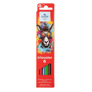 KOH Buntstifte Schule DONKEY Triocolor 6er
