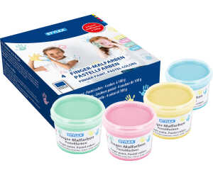 STY Finger- Malfarben Pastell- Farbe" 4er Set 4x100g/Becher