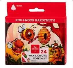 KOH Wachsmalstifte TRIO WAX 10 mm x 90 mm 24er Pack