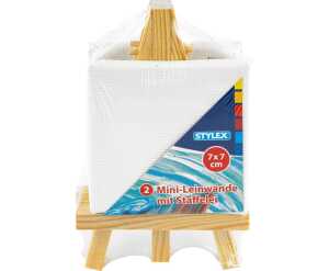STY Mini-Leinwand 7 x 7 cm mit Staffelei , im 2er Set
