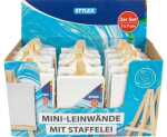 STY Mini-Leinwand 7 x 7 cm mit Staffelei , im 2er Set