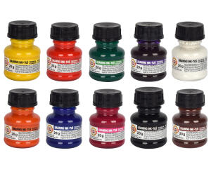 KOH Zeichentusche Technisches Zeichnen 10x20g Set