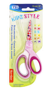 TSI Schere mit Motivdruck 13 cm, Motiv Herzen/pink I