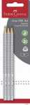 Faber Castell Bleistift Grip 2001 B silber 3er