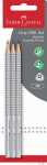 Faber Castell Bleistift Grip 2001 HB silber 3er