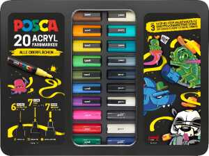 Faber Castell Marker UNI POSCA 20er Etui Graffiti
