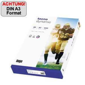 inapa tecno Kopierpapier Dynamic 2100011485 A3 80g 500 Bl./Pack.