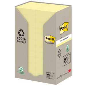 Post-it Haftnotiz Recycling Notes 653-1T 38x51mm ge 24x100Bl