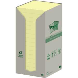 Post-it Haftnotiz Recycling 654-S6 76x76mm 90Bl. ge