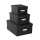 Set mit 3 Boxen OfficeByMe schwarz