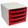 ECOBOX Schubladenbox OFFICE grau/rt