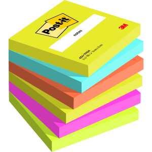Post-it Haftnotiz Notes Energetic 654-TFEN 76x76mm 6x100Bl