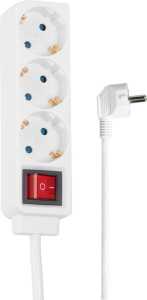 Hama Steckdosenleiste 00137322 3fach 1,4m Schalter ws