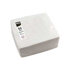 50 Servietten Watte 20X20 Weiss