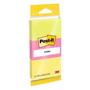 Post-it Haftnotiz Notes neon 6812N 38x51mm sort
