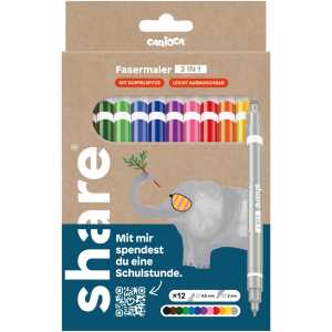 share Doppelfasermaler Strichstärke 2 mm+4,5 mm 12er-Set