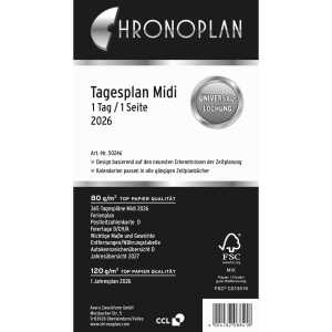 Chronoplan Tagesplan 50246 Midi 96x172mm 1T/1S
