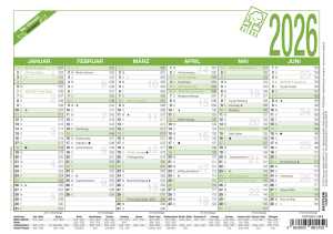 2026 Zettler Arbeitstagekalender A5 Recycling