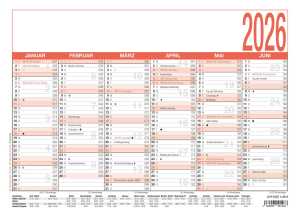 2026 Zettler Arbeitstagekalender A4