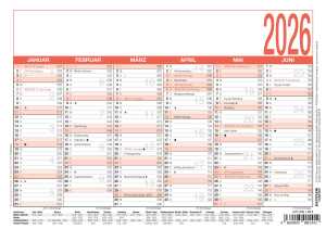 2026 Zettler Arbeitstagekalender A5