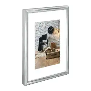 Kunststoffrahmen Sevilla Dekor, Si lber Matt, 20 x 28 cm