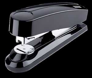 Novus Heftgerät B 4FC, bis 50 Blatt schwarz, Flachheftung, im Blister